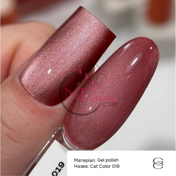 Гель-лак Gemely Cat color №019, 6 мл HEMA/TPO free